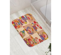 Коврик противоскользящий JoyArty "Номер клоунов" для ванной, сауны, бассейна, bath_12750