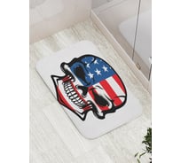 Коврик противоскользящий JoyArty "Американский череп" для ванной, сауны, бассейна, bath_13863