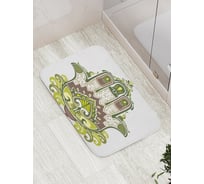 Коврик противоскользящий JoyArty "Цветочная хамса" для ванной, сауны, бассейна, bath_19276