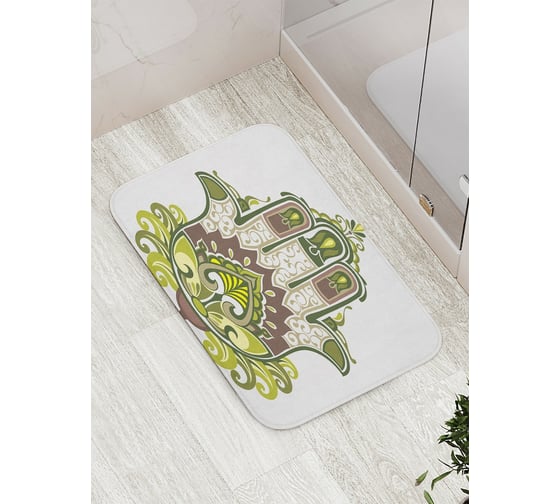 Коврик противоскользящий JoyArty "Цветочная хамса" для ванной, сауны, бассейна, bath_19276 1