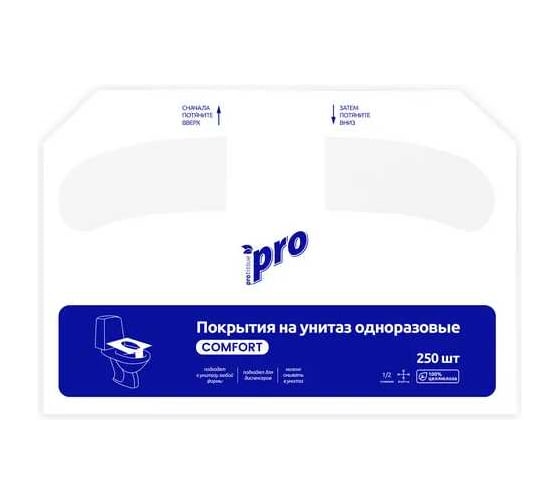Покрытия на унитаз Protissue лист 410x370 мм, 250 листов С-389