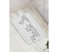 Коврик противоскользящий JoyArty "Полосатая карта" для ванной, сауны, бассейна, bath_13751