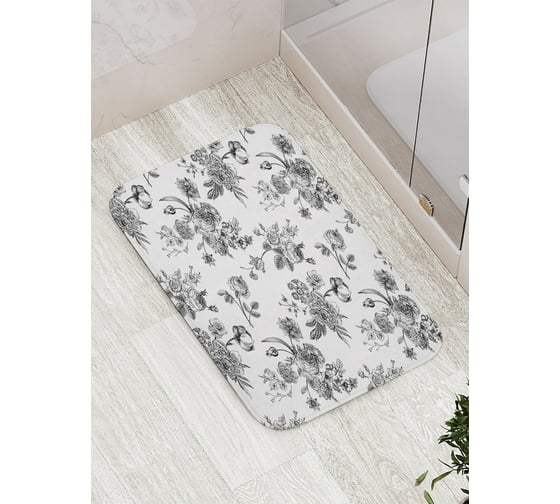 Коврик противоскользящий JoyArty "Вещие цветы" для ванной, сауны, бассейна, bath_18094 1