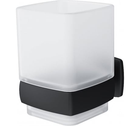 Стеклянный стакан AM.PM Gem с настенным держателем, черный A9034322