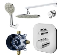 Набор скрытого монтажа AM.PM на 2 потребителя с термостатом, хром FM005RH00