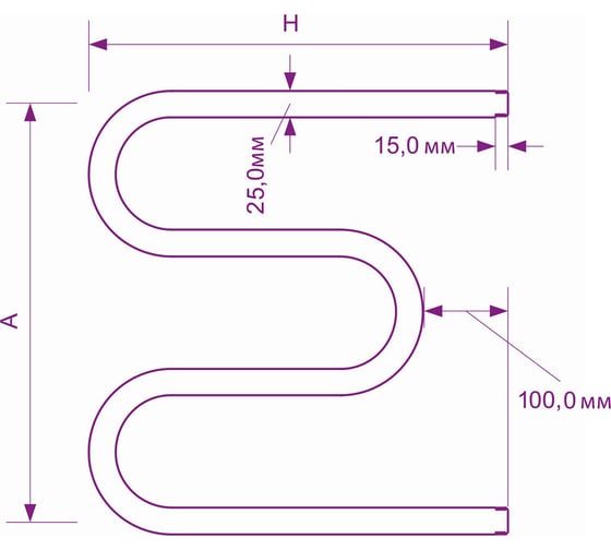 Полотенцесушитель Zox М 50x60 3/4'' 00001127