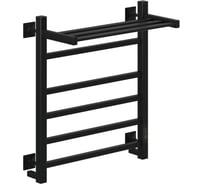 Полотенцесушитель MIXLINE FORTUNE 60x50 таймер, 445 Вт, 5 перекладин + полка электрический ЧЕРНЫЙ 556428