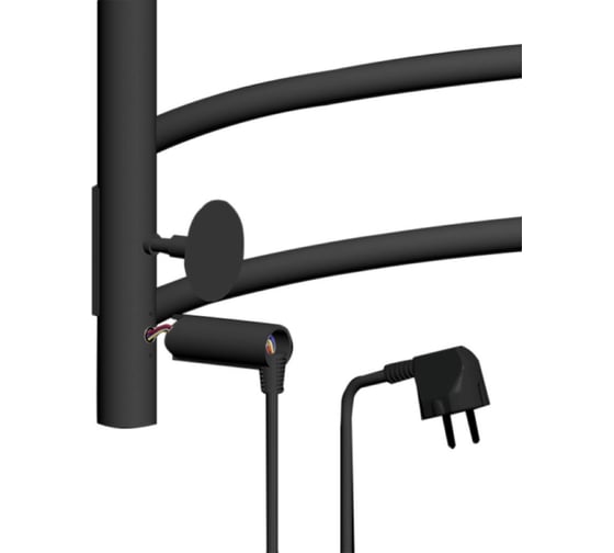 Полотенцесушитель MIXLINE MIRA 60x50 таймер, 268 Вт, 6 перекладин электрический ЧЕРНЫЙ_ 556416