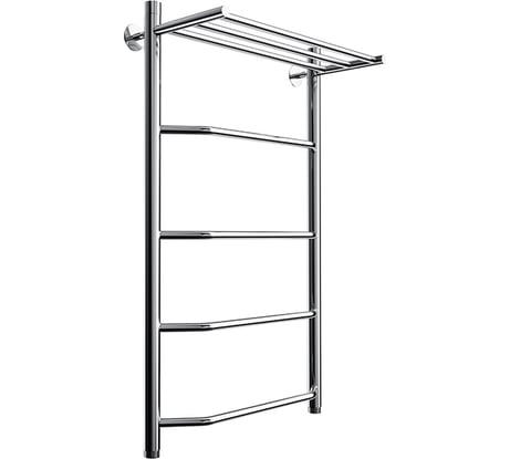 Полотенцесушитель Zox ЛЦ ТРАПЕЦИЯ 80х50, 1 дюйм, полка, 5 перекладин, нижнее подключение В6 535036