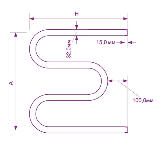 Полотенцесушитель Zox М 50x40, 1'', полка 00001529