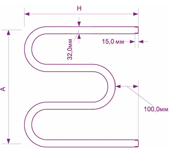 Полотенцесушитель Zox М 60x40 1'' 00001130