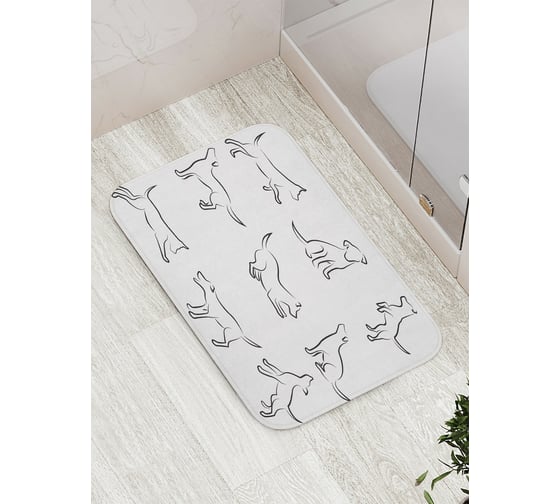 Коврик противоскользящий JoyArty "Собачья дрессировка" для ванной, сауны, бассейна, bath_14792 1