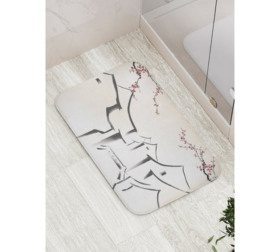 Коврик противоскользящий JoyArty "Теневые дома" для ванной, сауны, бассейна, bath_14940