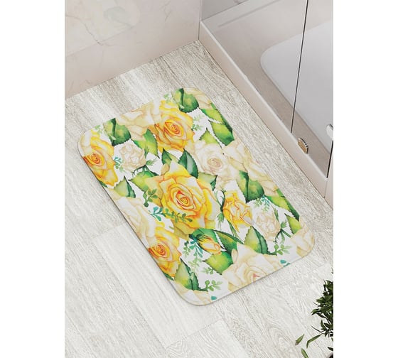 Коврик противоскользящий JoyArty "Нужно больше цветов" для ванной, сауны, бассейна, bath_14778 1