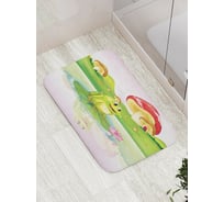 Коврик противоскользящий JoyArty "Лягушка нюхает цветы" для ванной, сауны, бассейна, bath_15261