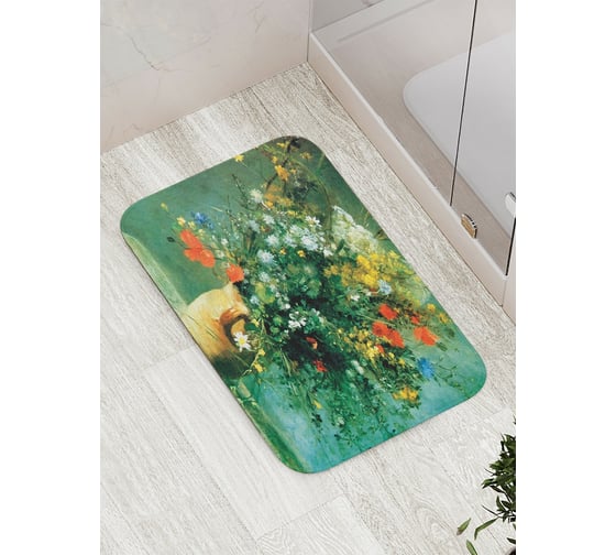 Коврик противоскользящий JoyArty "Цветы в вазе" для ванной, сауны, бассейна, bath_6880 1