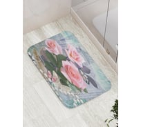 Коврик противоскользящий JoyArty "Розы и бисер" для ванной, сауны, бассейна, bath_16630
