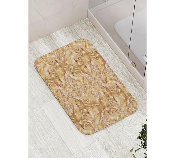 Коврик противоскользящий JoyArty "Золотая поверхность" для ванной, сауны, бассейна, bath_6825 1