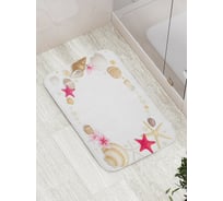 Коврик противоскользящий JoyArty "Ракушки и звезды" для ванной, сауны, бассейна, bath_14165