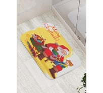 Коврик противоскользящий JoyArty "Новогодний санта" для ванной, сауны, бассейна, bath_20027