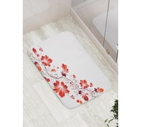 Коврик противоскользящий JoyArty "Плетение цветов" для ванной, сауны, бассейна, bath_19995