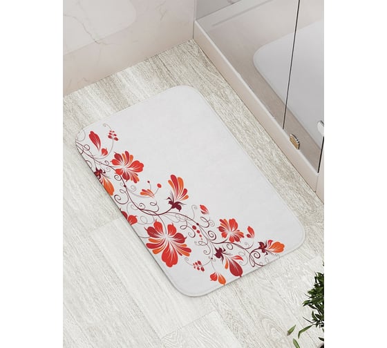 Коврик противоскользящий JoyArty "Плетение цветов" для ванной, сауны, бассейна, bath_19995 1
