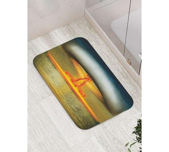 Коврик противоскользящий JoyArty "Ядерный взрыв" для ванной, сауны, бассейна, bath_20139