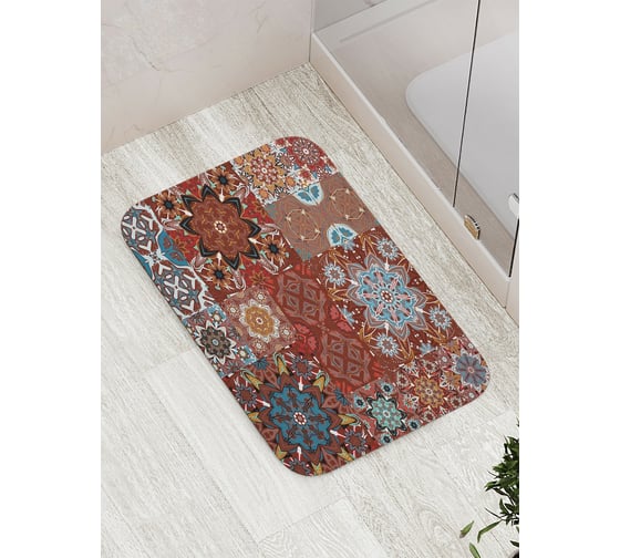Коврик противоскользящий JoyArty "Цветы перемешались" для ванной, сауны, бассейна, bath_19425 1