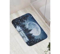 Коврик противоскользящий JoyArty "Лавочка в еловом лесу" для ванной, сауны, бассейна, bath_20093