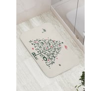 Коврик противоскользящий JoyArty "Елка с подарками" для ванной, сауны, бассейна, bath_19390