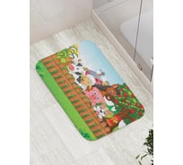 Коврик противоскользящий JoyArty "Веселая ферма" для ванной, сауны, бассейна, bath_13694