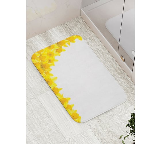 Коврик противоскользящий JoyArty "Цветочная рамка" для ванной, сауны, бассейна, bath_14140 1