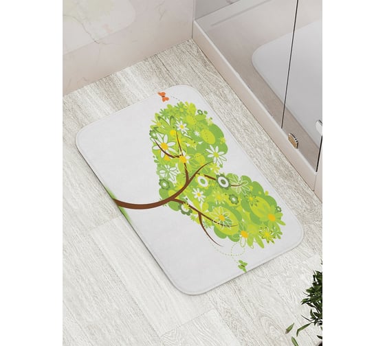 Коврик противоскользящий JoyArty "Любовное дерево" для ванной, сауны, бассейна, bath_13444 1