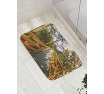 Коврик противоскользящий JoyArty "Мост к горным вершинам" для ванной, сауны, бассейна, bath_12141