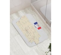 Коврик противоскользящий JoyArty "Карта Штат Айова" для ванной, сауны, бассейна, bath_7169