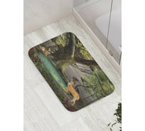 Коврик противоскользящий JoyArty "Олени у пруда" для ванной, сауны, бассейна, bath_8126