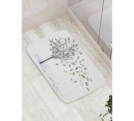 Коврик противоскользящий JoyArty "Денежные листья" для ванной, сауны, бассейна, bath_6612 1