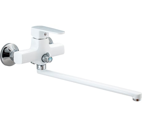 Смеситель для ванны Ekko длинный излив, белый E22301