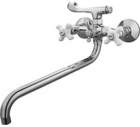 Смеситель для ванны Ekko длинный излив, с керамическими ручками E26018