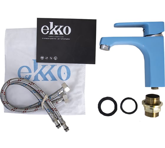Смеситель для раковины Ekko с гайкой, синий E10304