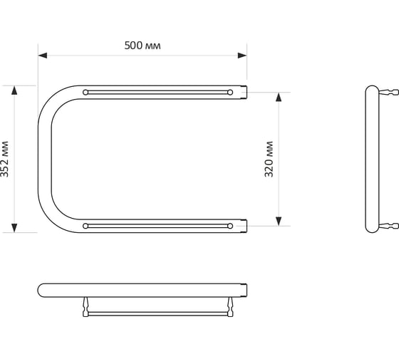 Полотенцесушитель MIXLINE SIMPLE P 32x50 1'' ПОЛКА 556314