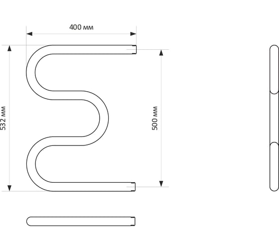 Полотенцесушитель MIXLINE SIMPLE M 50x40 1'' 556294