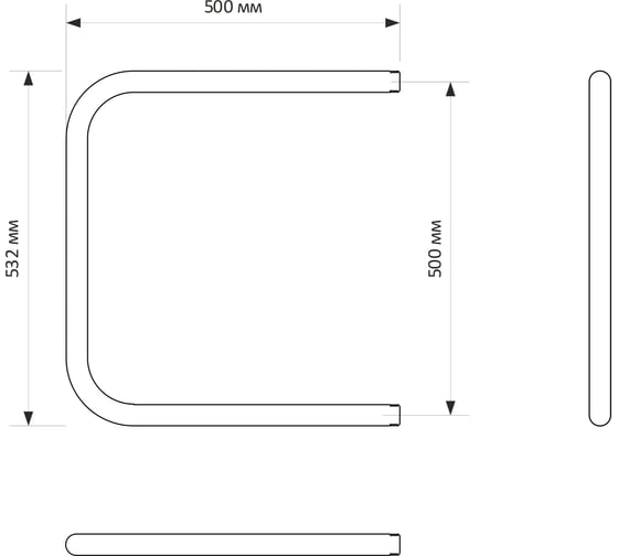Полотенцесушитель MIXLINE SIMPLE P 50x50 1'' 556317