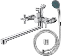 Смеситель для ванны VODA Dive длинный излив, с аксессуарами DV31