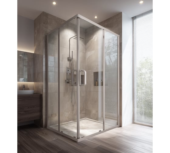 Душевое ограждение TOKITO WARUSAWA 90x90 квадрат, хром, TOK-WARU-90SQCR
