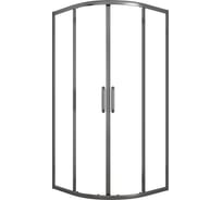 Душевое ограждение TOKITO WARUSAWA 90x90 полукруг, вороненая сталь, TOK-WARU-90RDGM