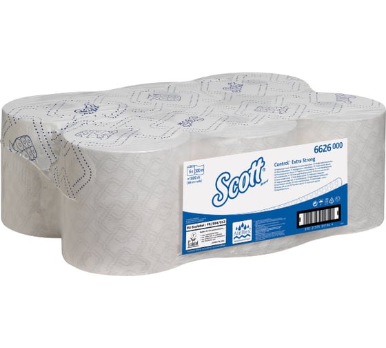 Полотенца Kimberly-Clark Scott CONTROL EXTRA STRONG упаковка 6 рулонов, белый 6626 1