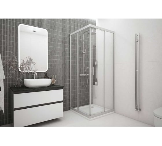 Душевое ограждение Метакам Universal Grey 800x800x1850 (стекло прозрачное) 4650208869655