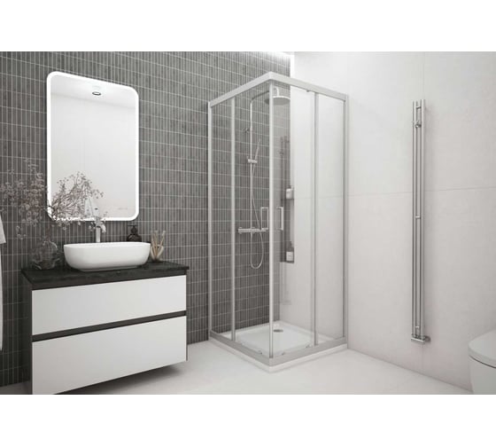 Душевое ограждение Метакам Universal Grey 900x900x1950 (стекло прозрачное) 4650208869686