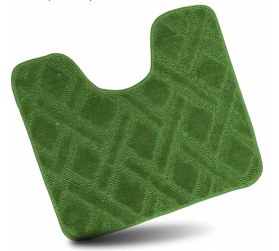 Коврик в туалетную комнату JOY HOME 40x50 HYP24004 Клетка оливковый 14724